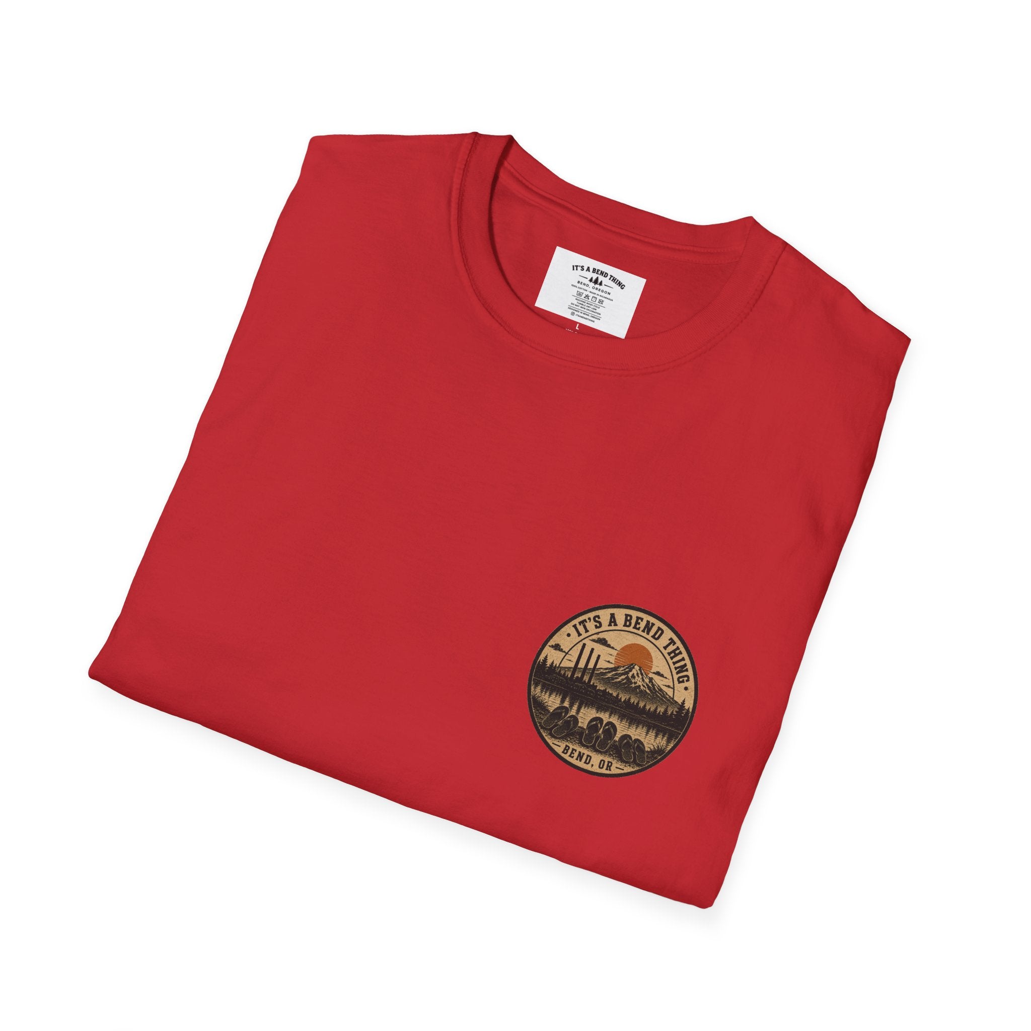 It's a Bend Thing Flip Flops — Bend OR Retro Sunset Mountain Tee