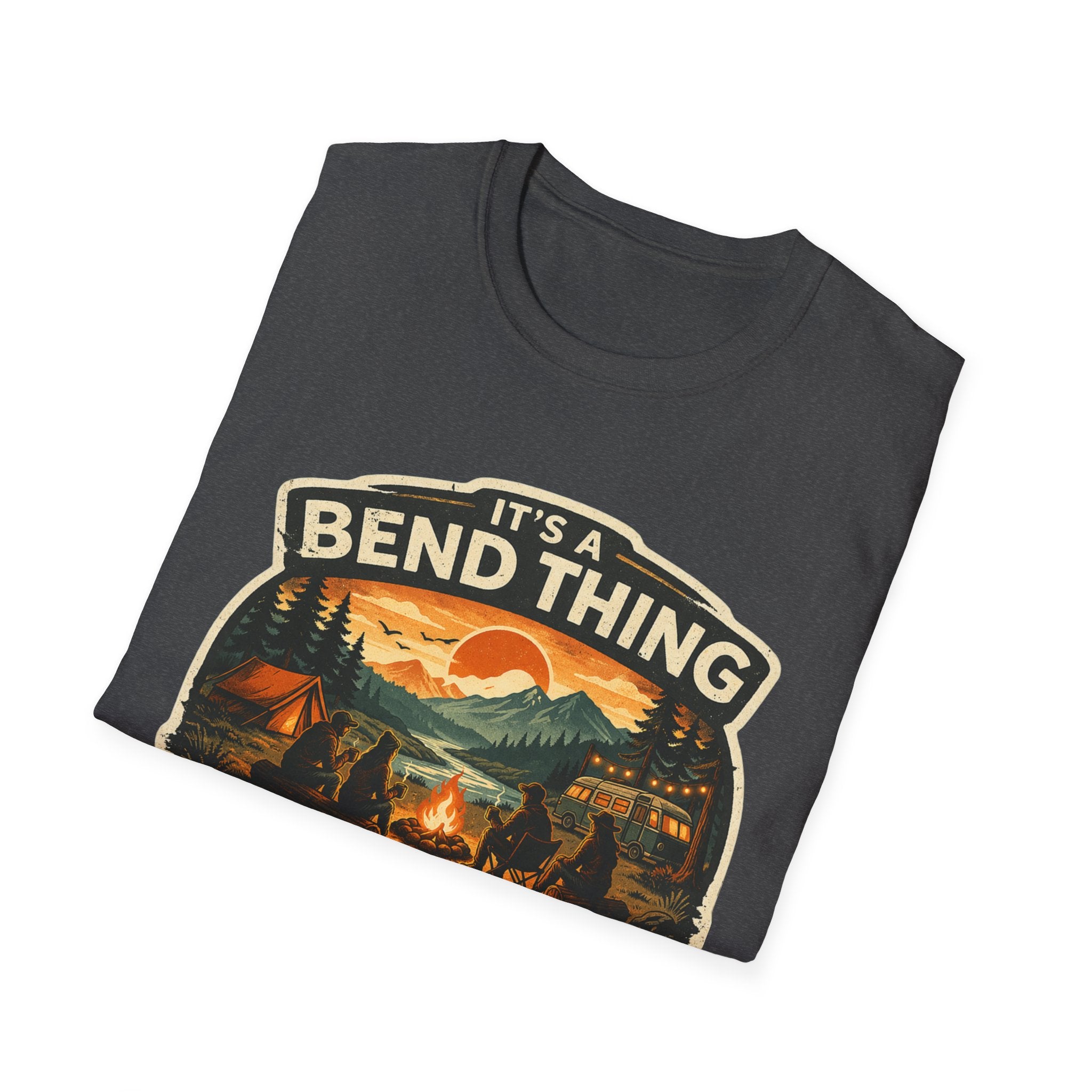 Oregon Camping T-Shirt — "It’s a Bend Thing, Good Vibes Only" Vintage Outdoors Tee