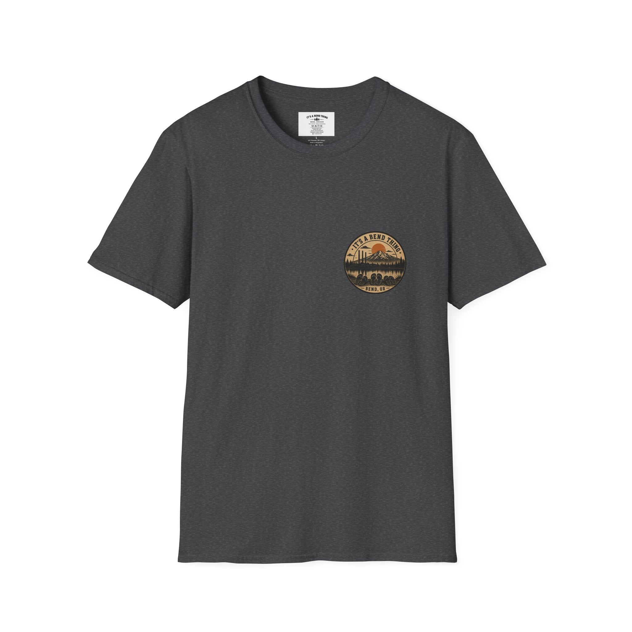 It's a Bend Thing Flip Flops — Bend OR Retro Sunset Mountain Tee