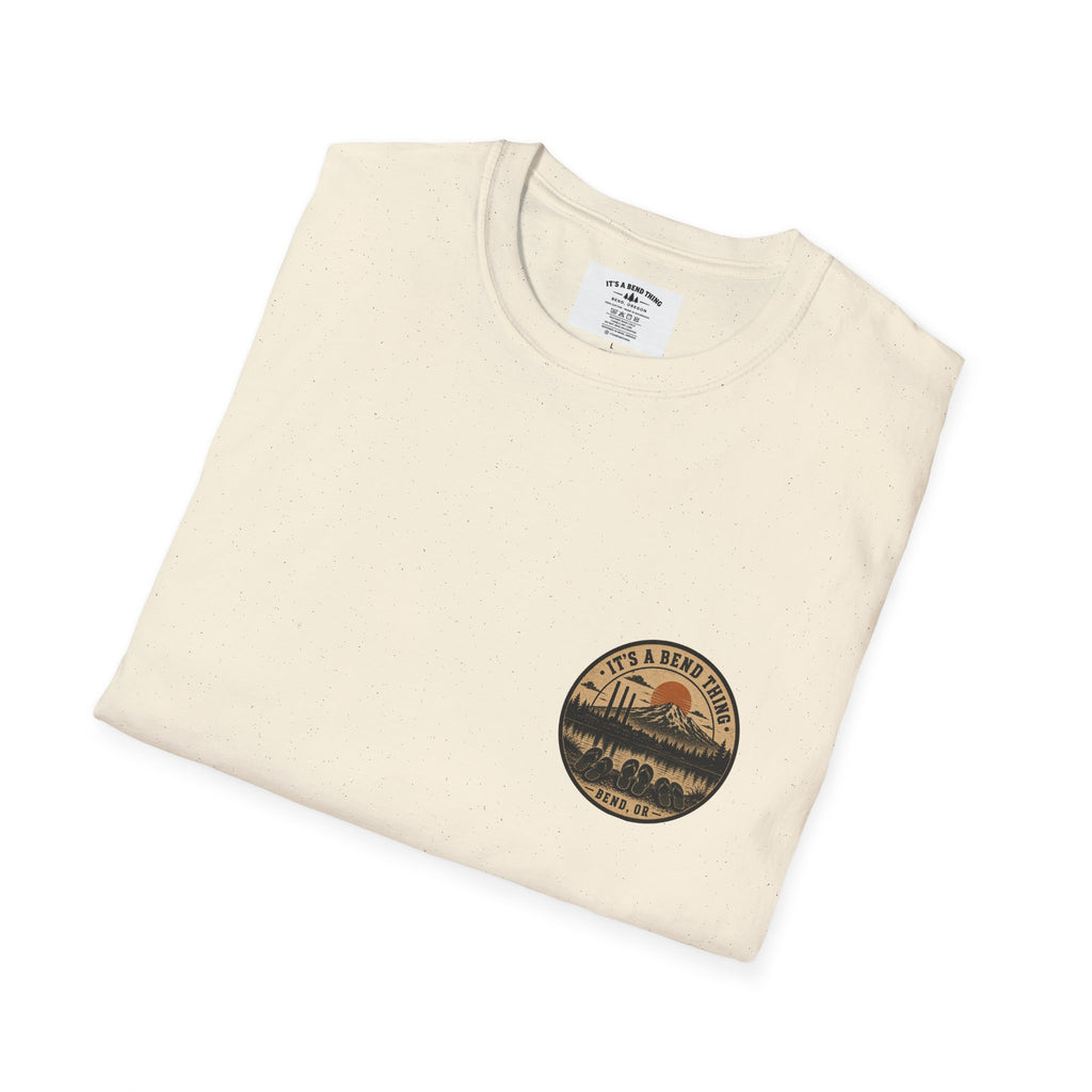 It's a Bend Thing Flip Flops — Bend OR Retro Sunset Mountain Tee