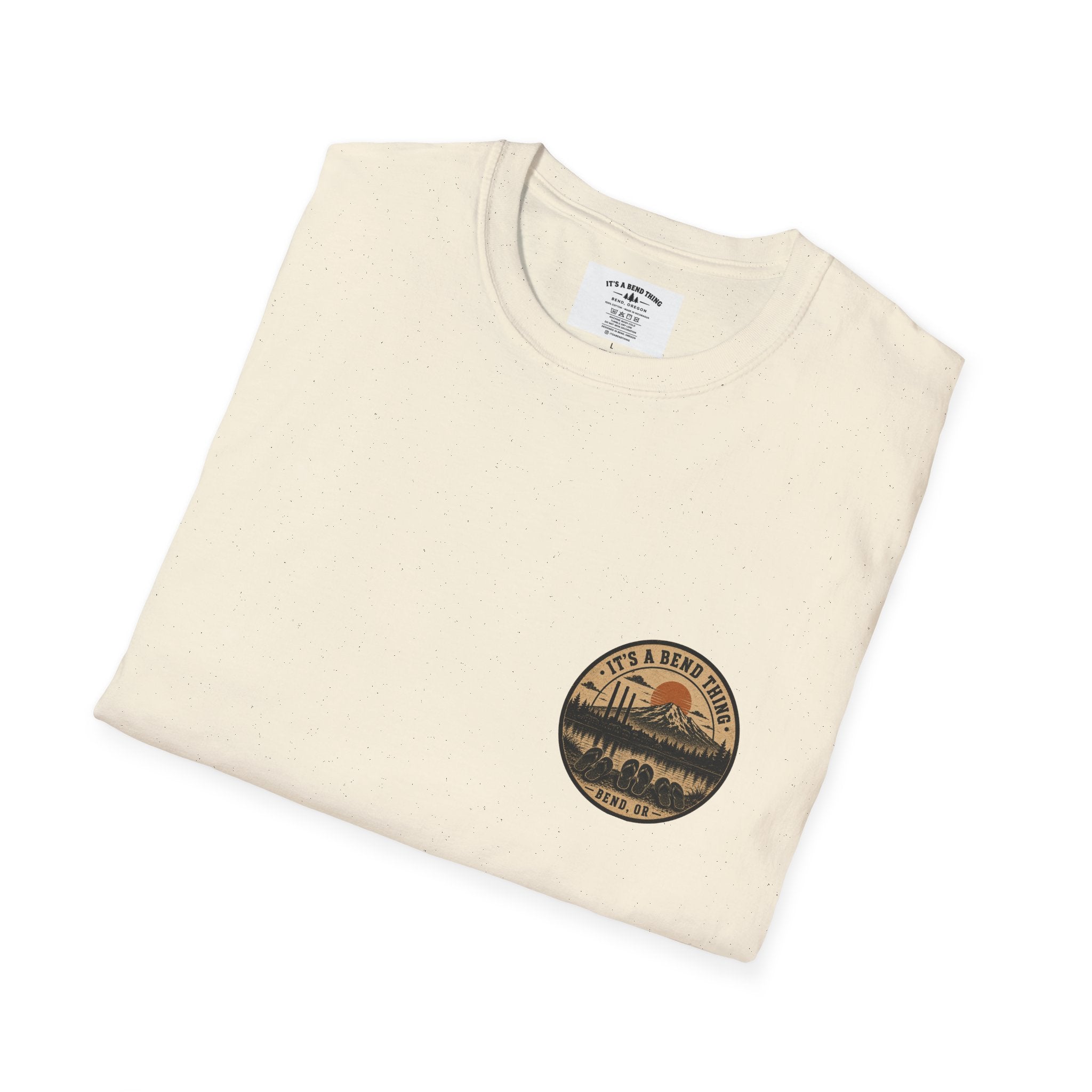 It's a Bend Thing Flip Flops — Bend OR Retro Sunset Mountain Tee