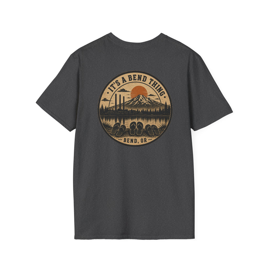 It's a Bend Thing Flip Flops — Bend OR Retro Sunset Mountain Tee