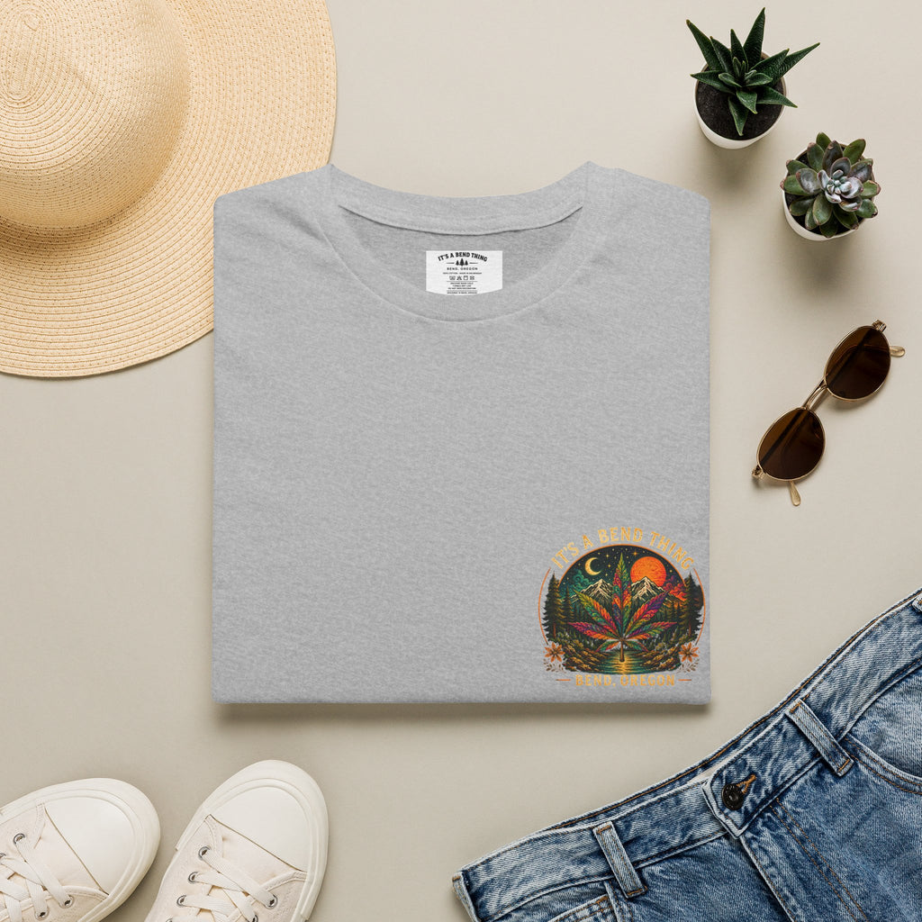Vintage Sunset Cannabis Pocket T-Shirt