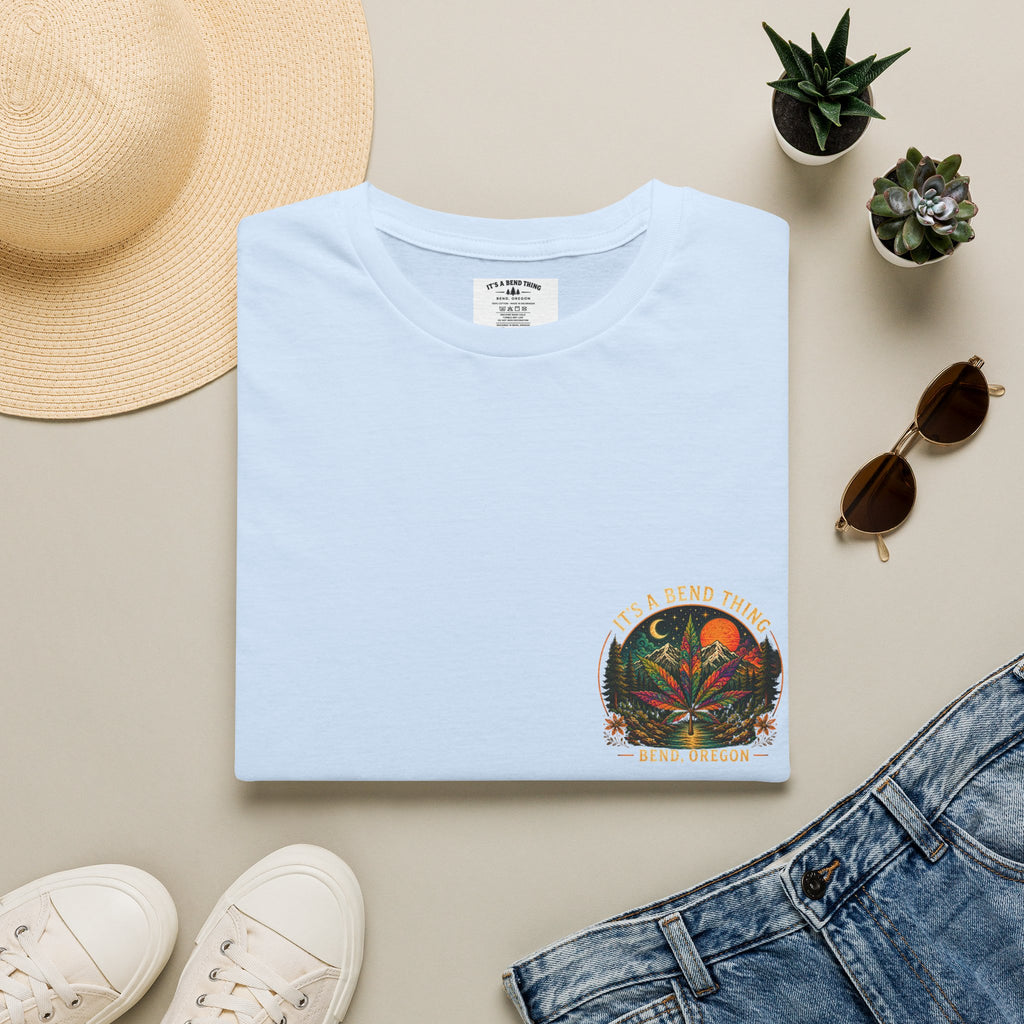 Vintage Sunset Cannabis Pocket T-Shirt
