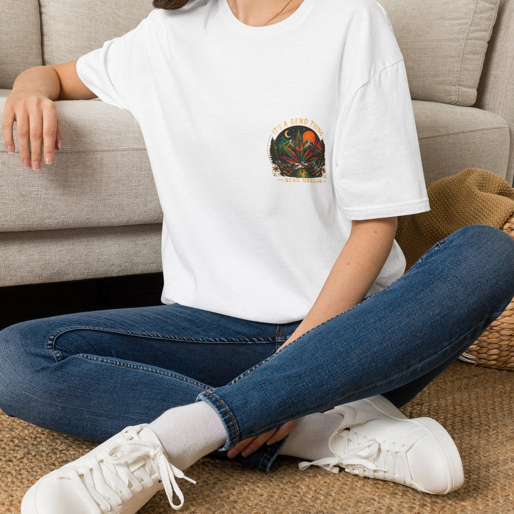 Vintage Sunset Cannabis Pocket T-Shirt