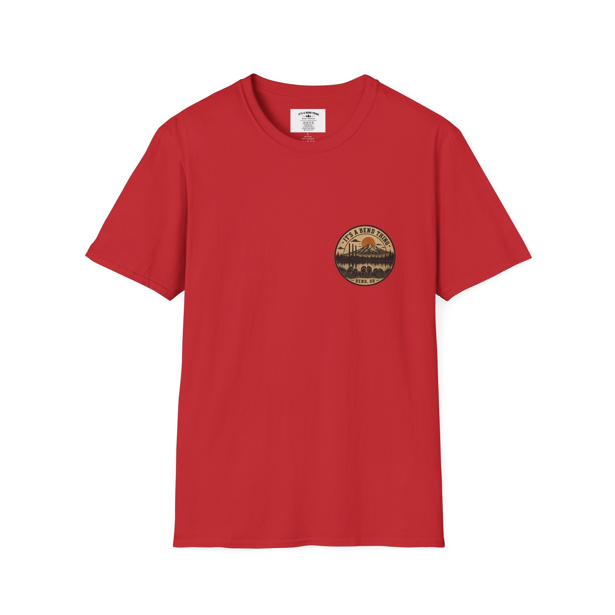 It's a Bend Thing Flip Flops — Bend OR Retro Sunset Mountain Tee
