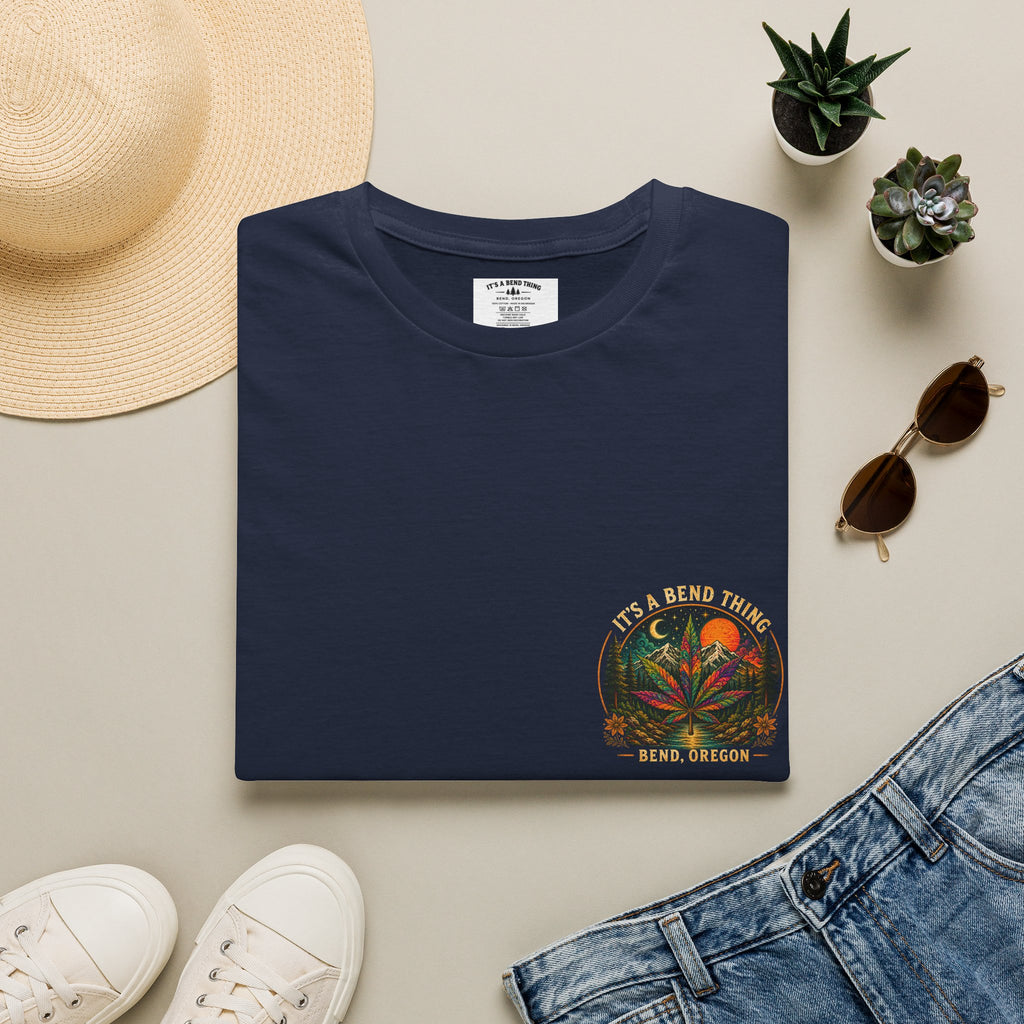 Vintage Sunset Cannabis Pocket T-Shirt