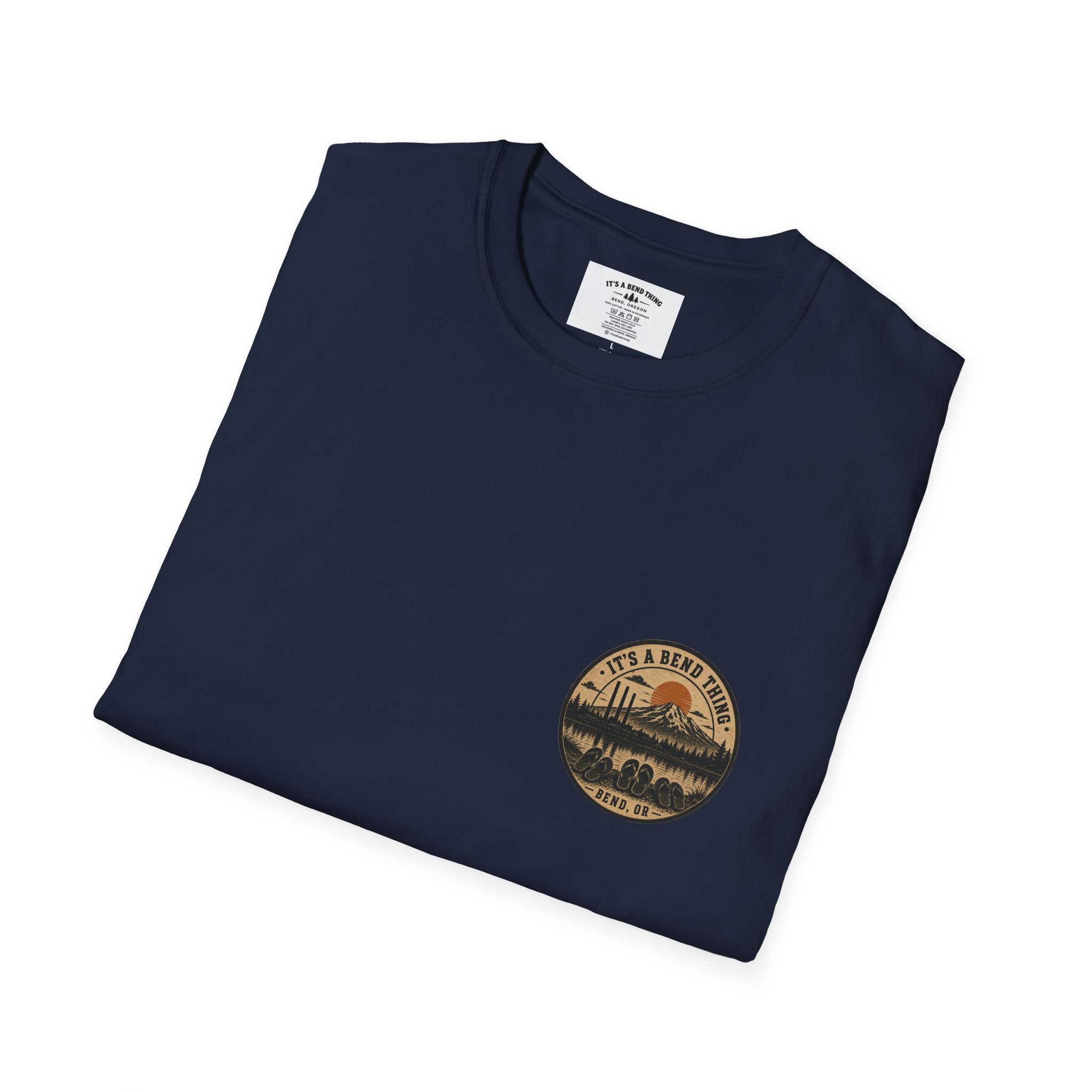 It's a Bend Thing Flip Flops — Bend OR Retro Sunset Mountain Tee