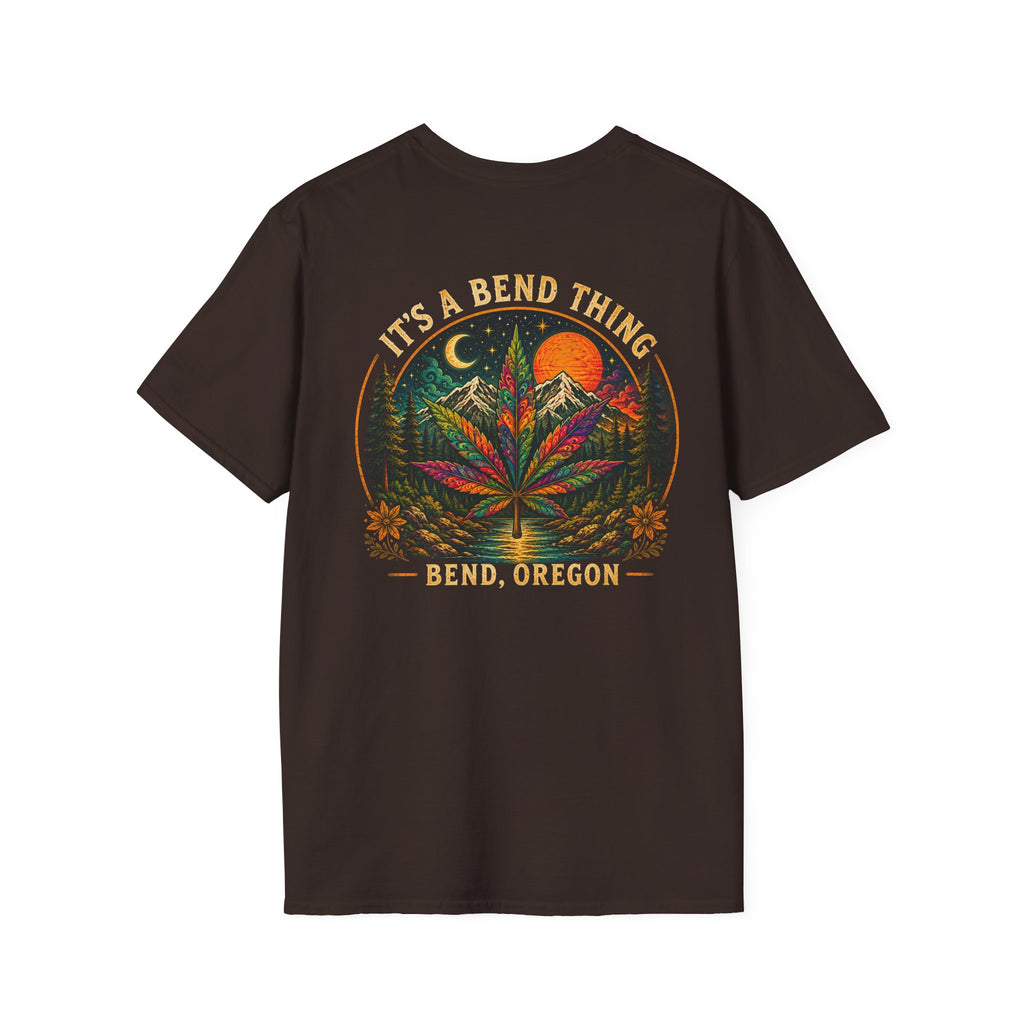 Vintage Sunset Cannabis Pocket T-Shirt