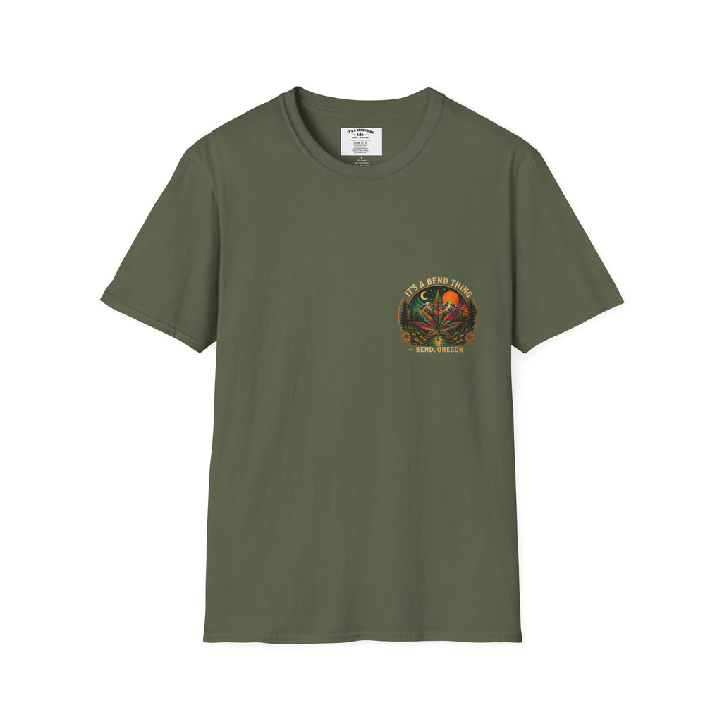 Vintage Sunset Cannabis Pocket T-Shirt