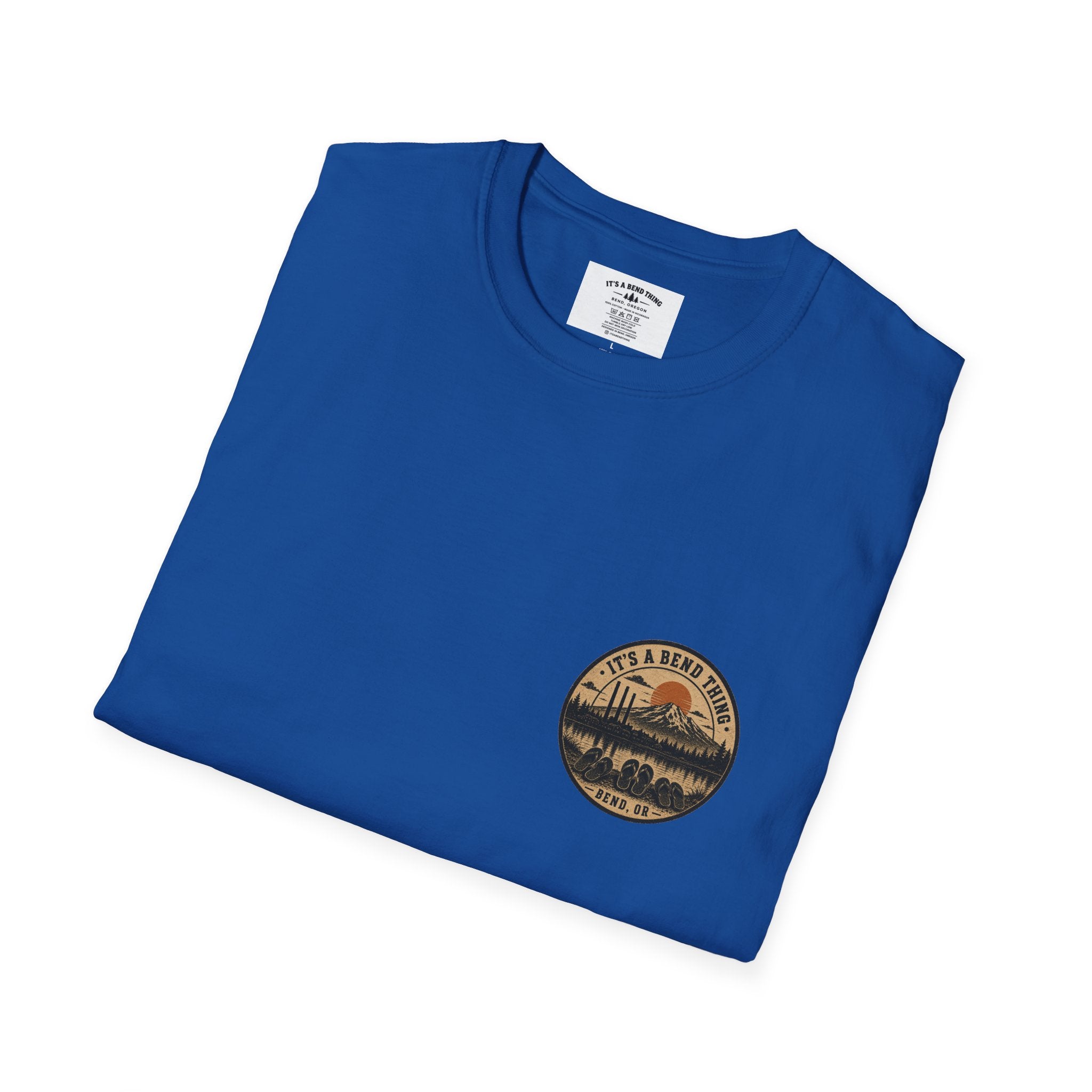It's a Bend Thing Flip Flops — Bend OR Retro Sunset Mountain Tee