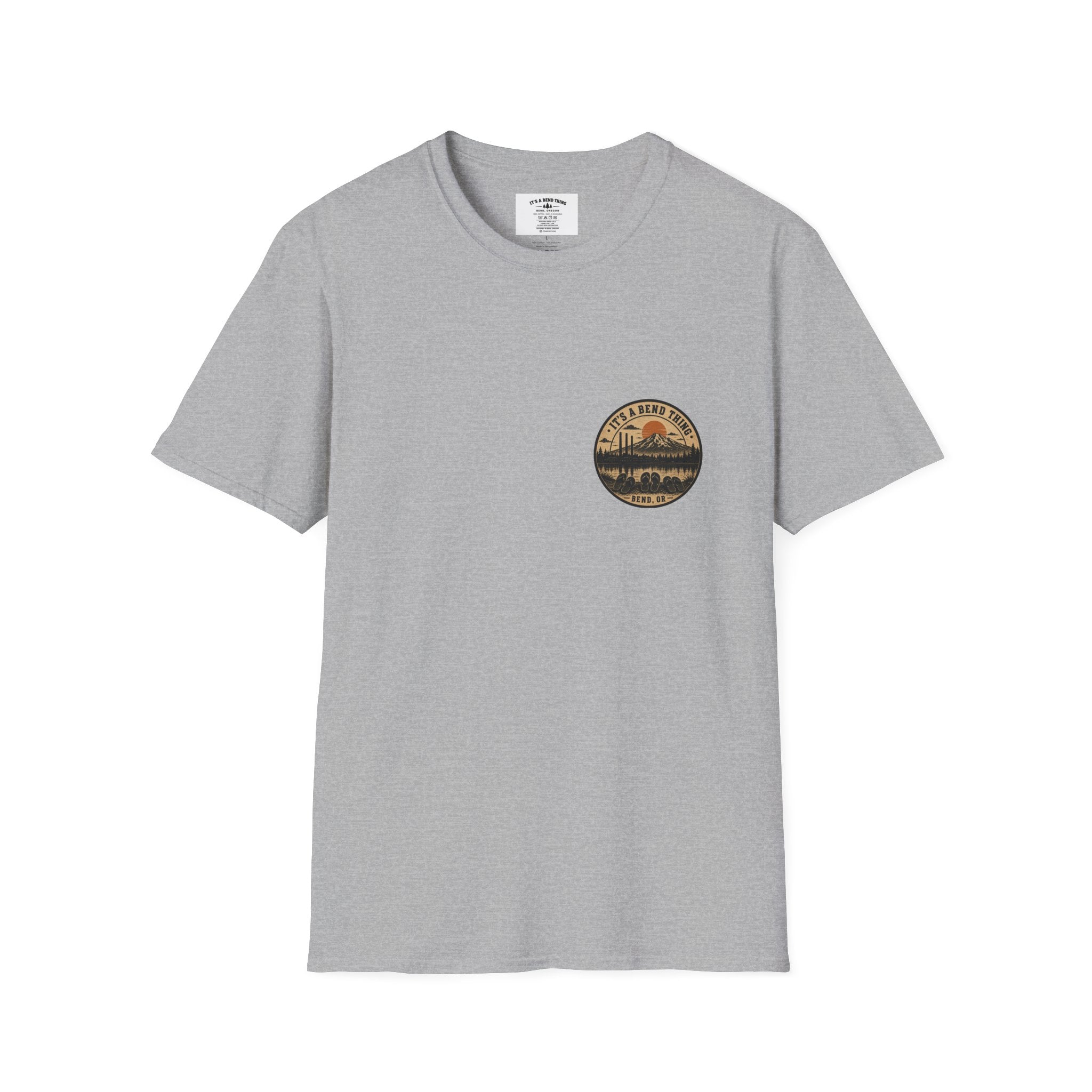 It's a Bend Thing Flip Flops — Bend OR Retro Sunset Mountain Tee