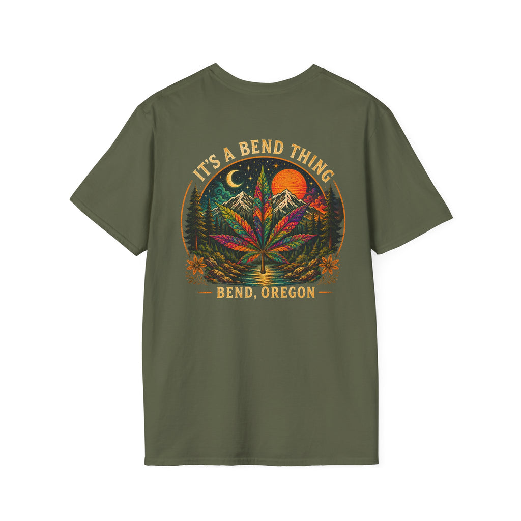 Vintage Sunset Cannabis Pocket T-Shirt