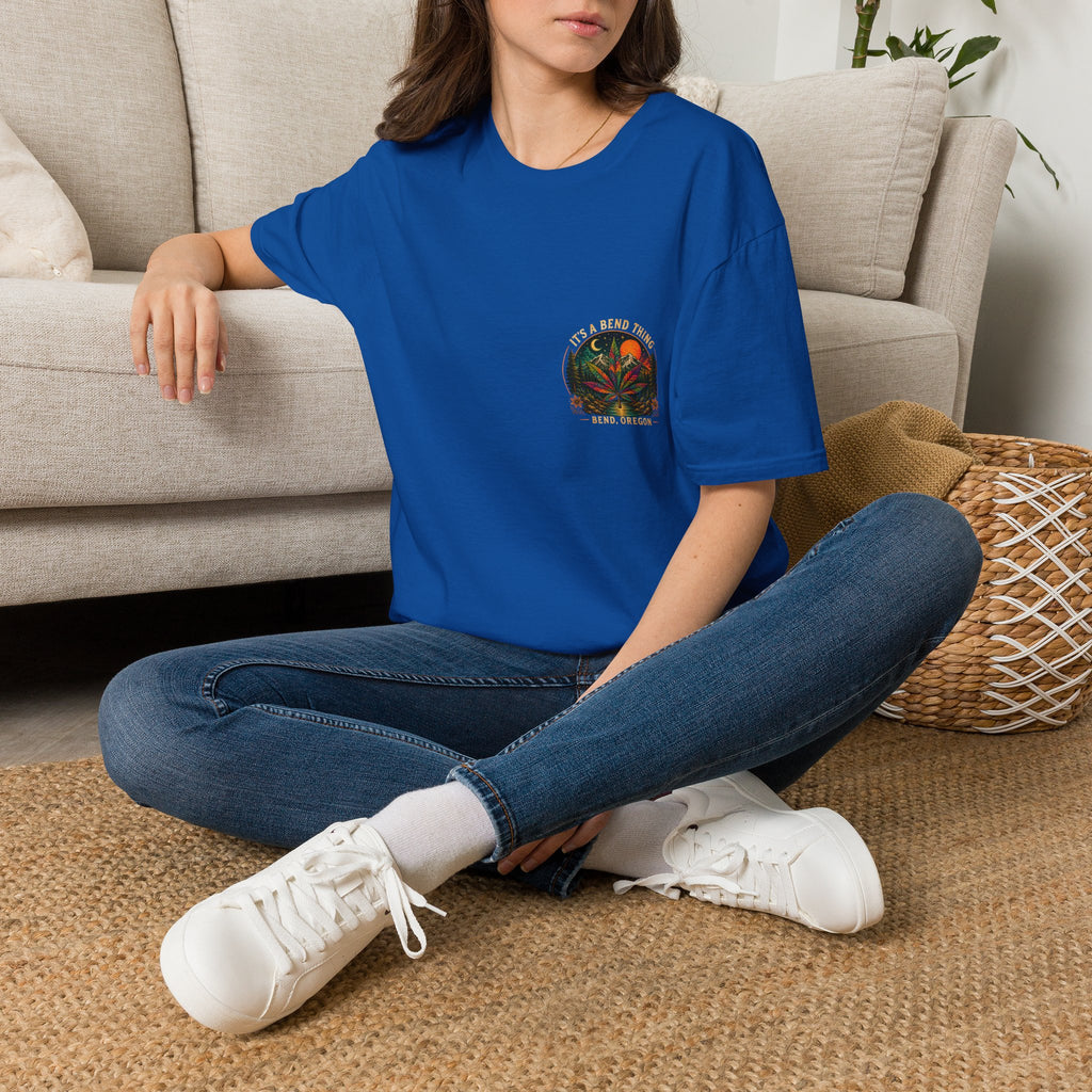 Vintage Sunset Cannabis Pocket T-Shirt