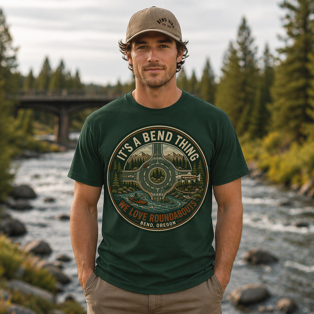 T-Shirt — "It's a Bend Thing" Bend, Oregon Scenic River Graphic Tee