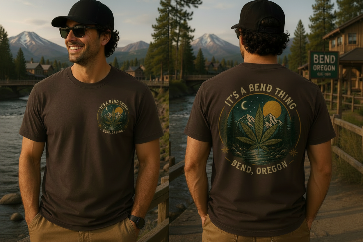 It’s A Bend Thing – Bend Oregon Cannabis Nature Graphic Tee
