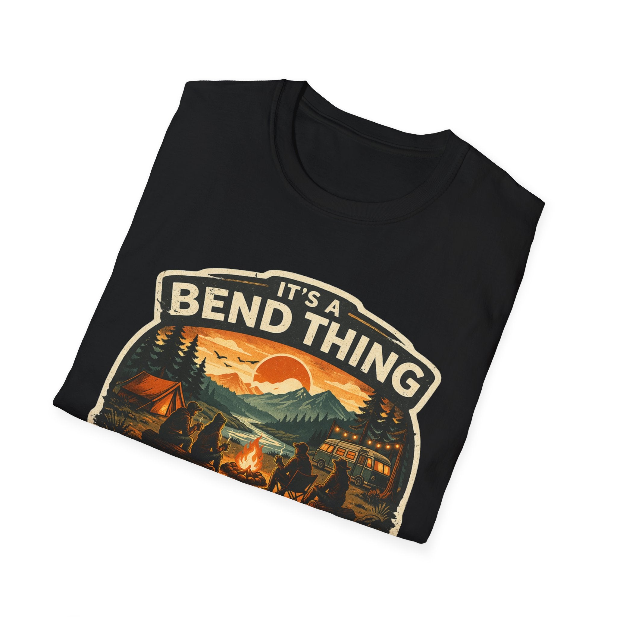 Oregon Camping T-Shirt — "It’s a Bend Thing, Good Vibes Only" Vintage Outdoors Tee
