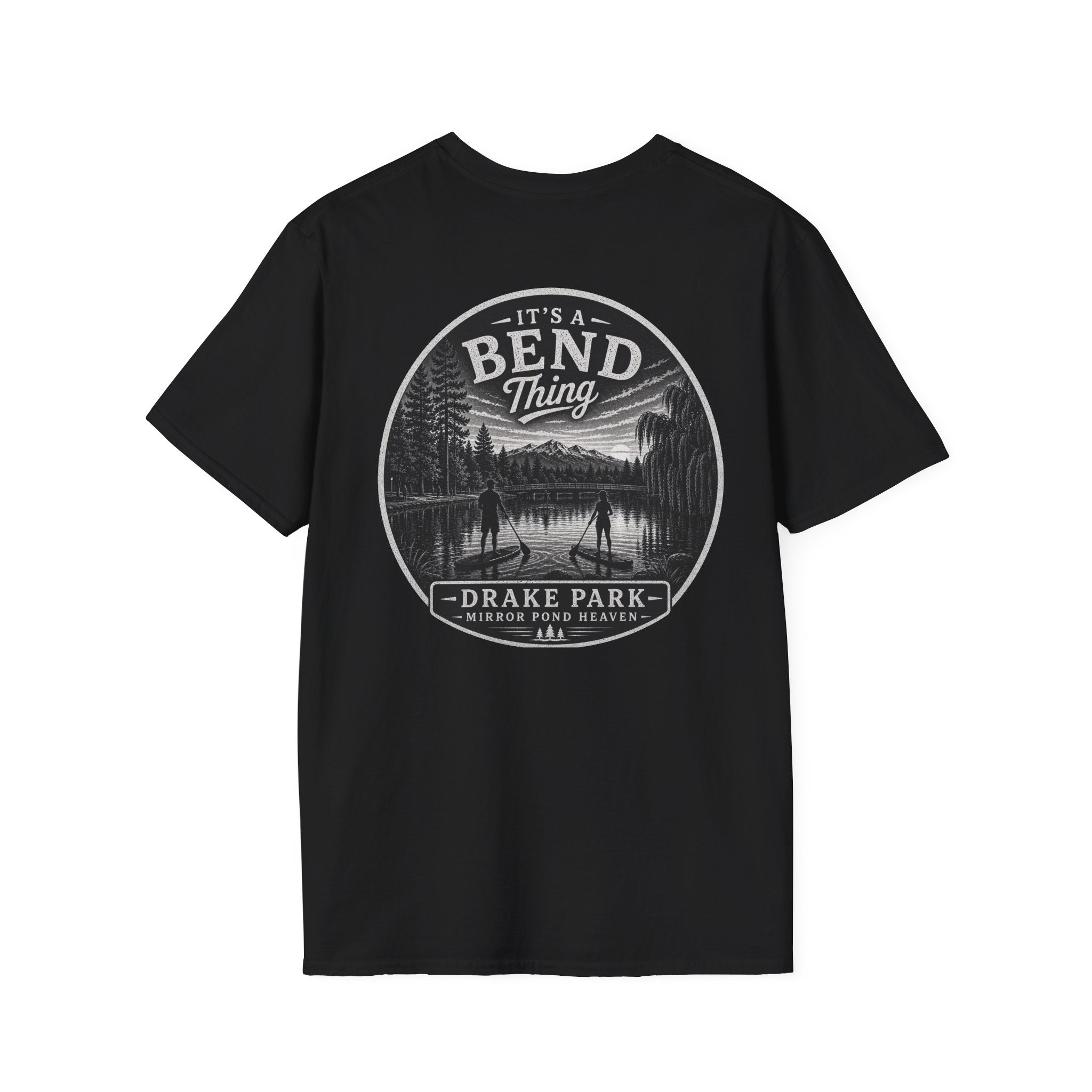 Bend, Oregon Drake Park T-Shirt — "It's a Bend Thing" Scenic Lake Tee