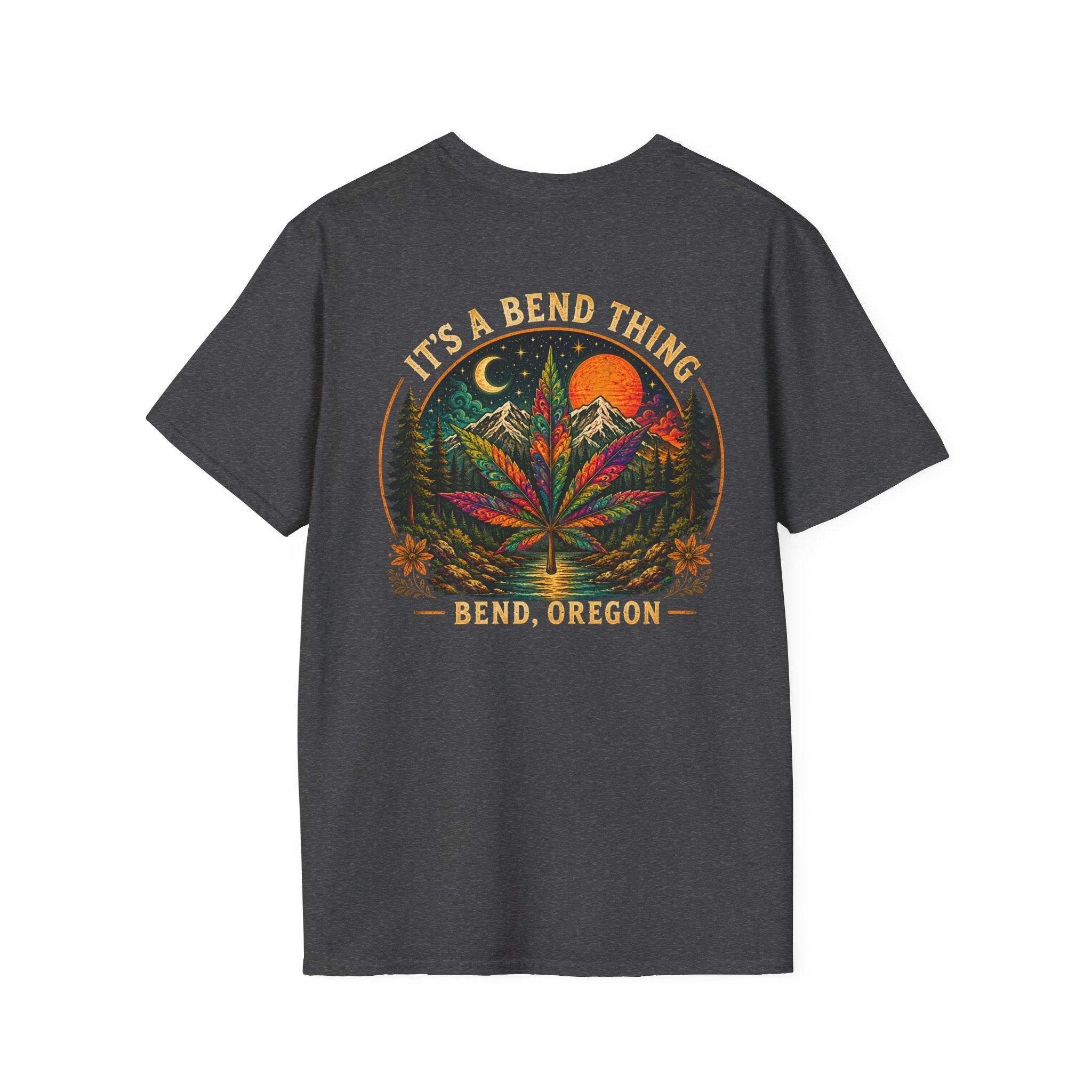 Vintage Sunset Cannabis Pocket T-Shirt