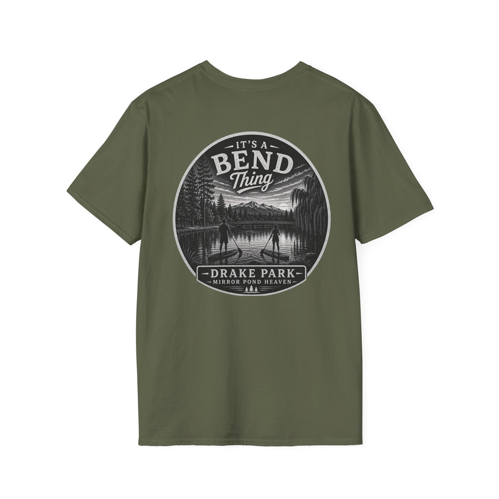 Bend, Oregon Drake Park T-Shirt — "It's a Bend Thing" Scenic Lake Tee