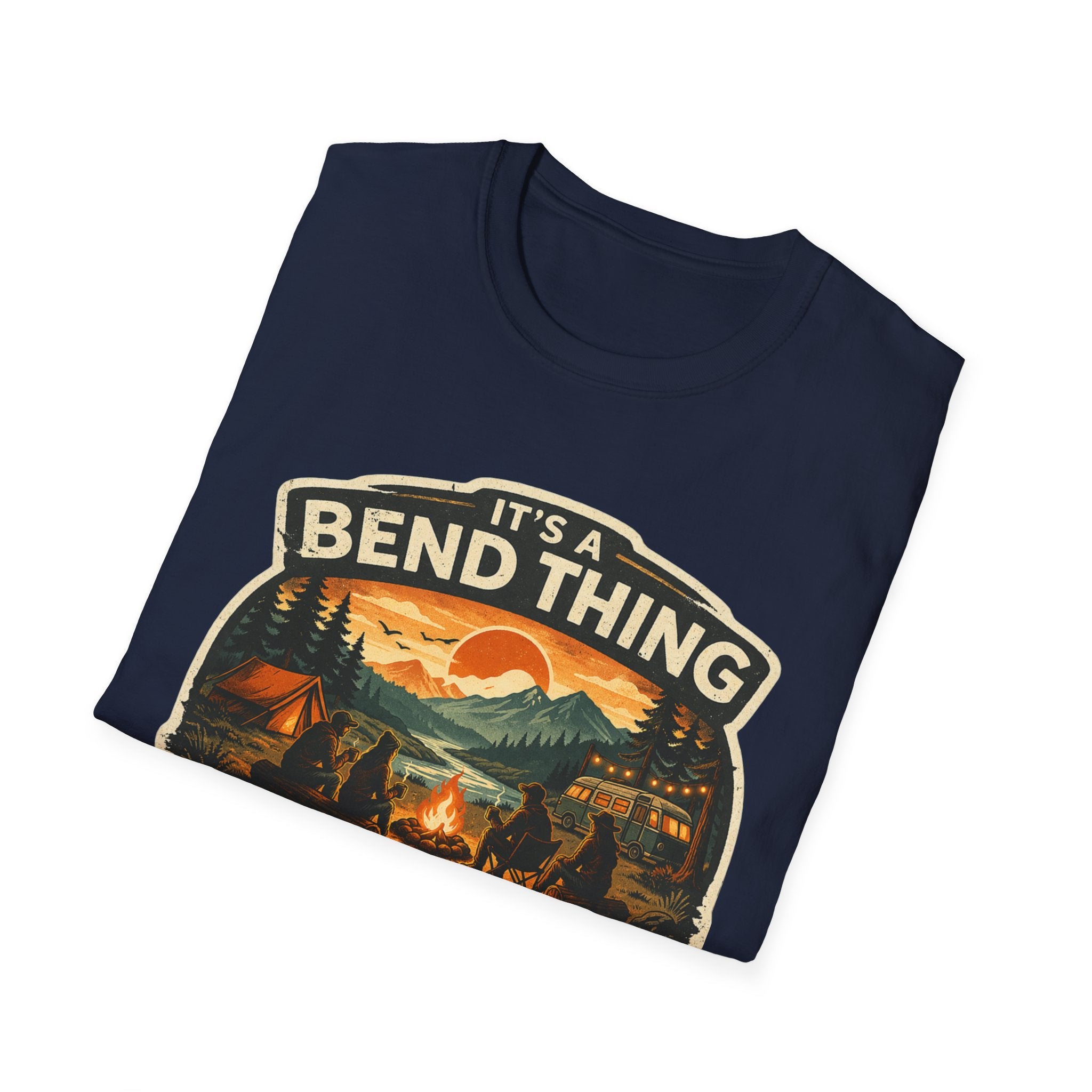 Oregon Camping T-Shirt — "It’s a Bend Thing, Good Vibes Only" Vintage Outdoors Tee