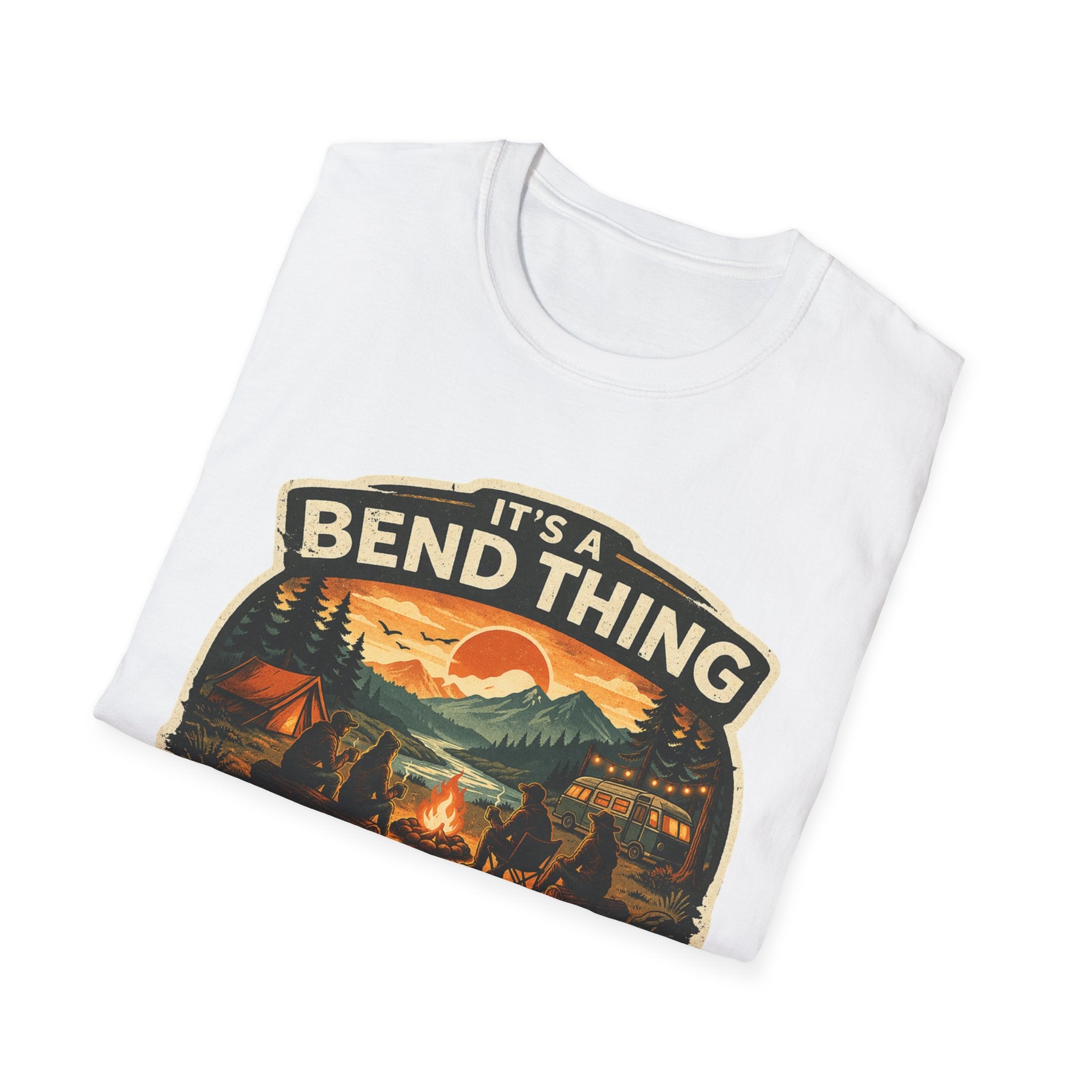 Oregon Camping T-Shirt — "It’s a Bend Thing, Good Vibes Only" Vintage Outdoors Tee