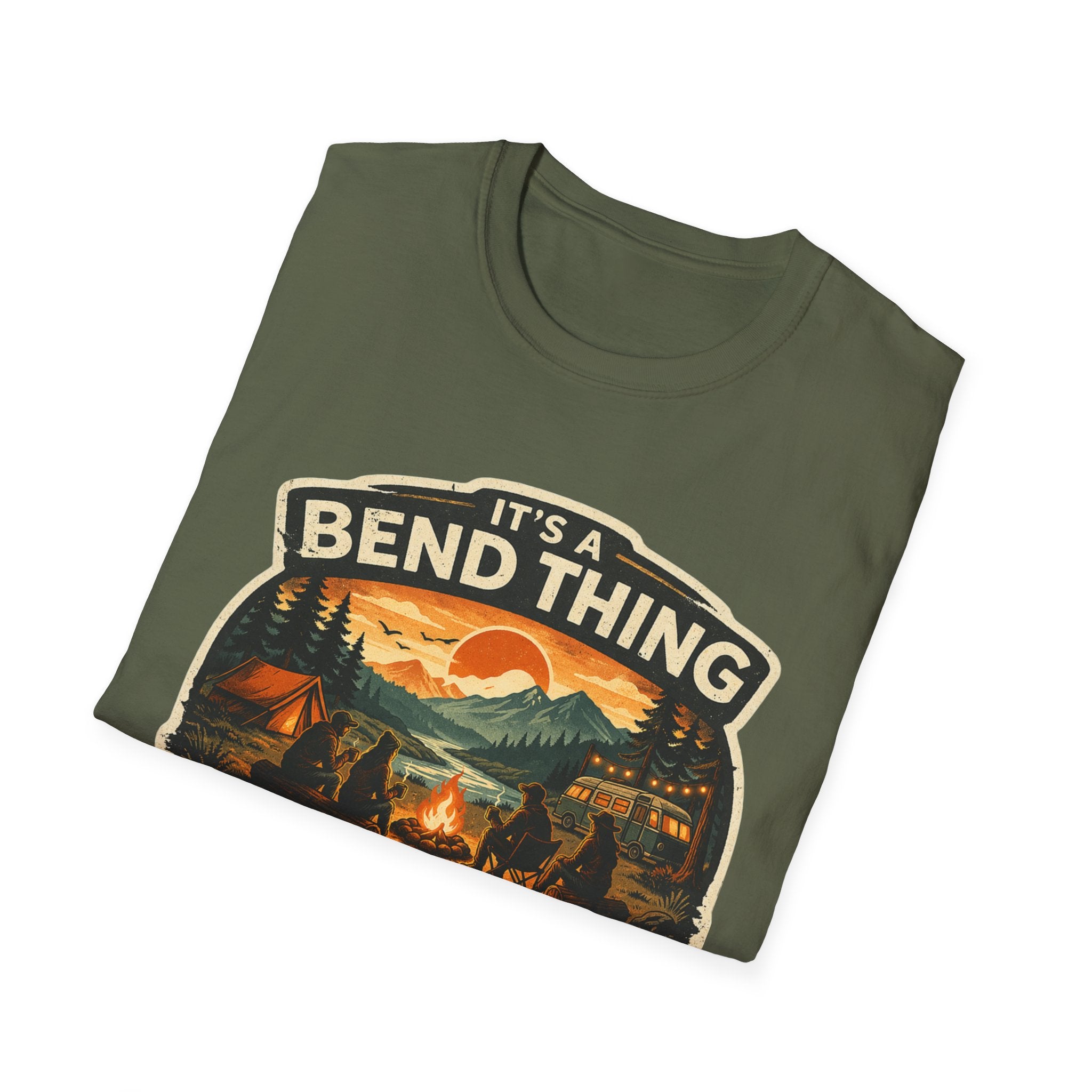 Oregon Camping T-Shirt — "It’s a Bend Thing, Good Vibes Only" Vintage Outdoors Tee