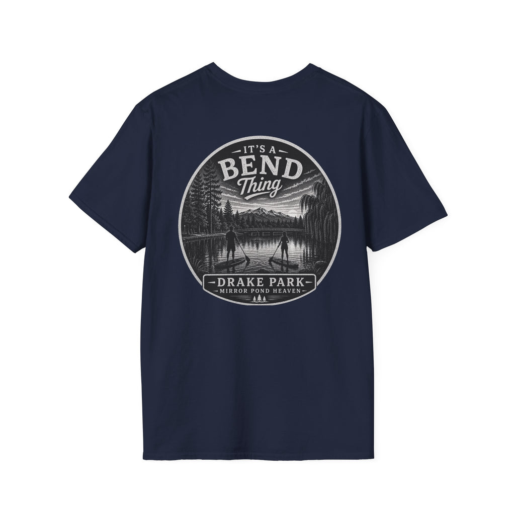 Bend, Oregon Drake Park T-Shirt — "It's a Bend Thing" Scenic Lake Tee