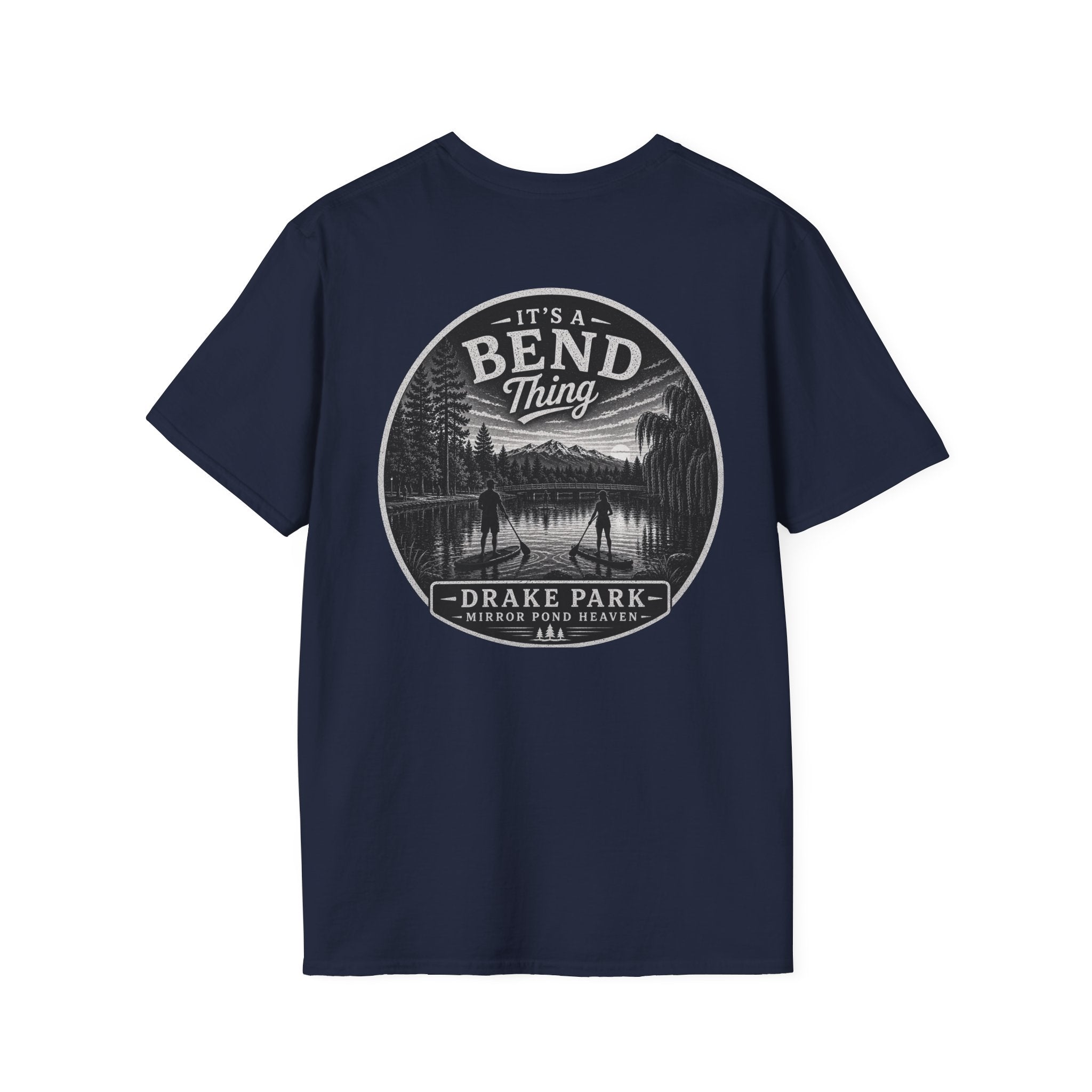 Bend, Oregon Drake Park T-Shirt — "It's a Bend Thing" Scenic Lake Tee