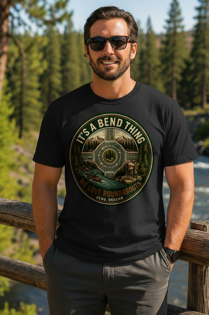 Bueno Homage to the Buckaroo — "It's a Bend Thing" Bend, Oregon Retro Graphic Tee
