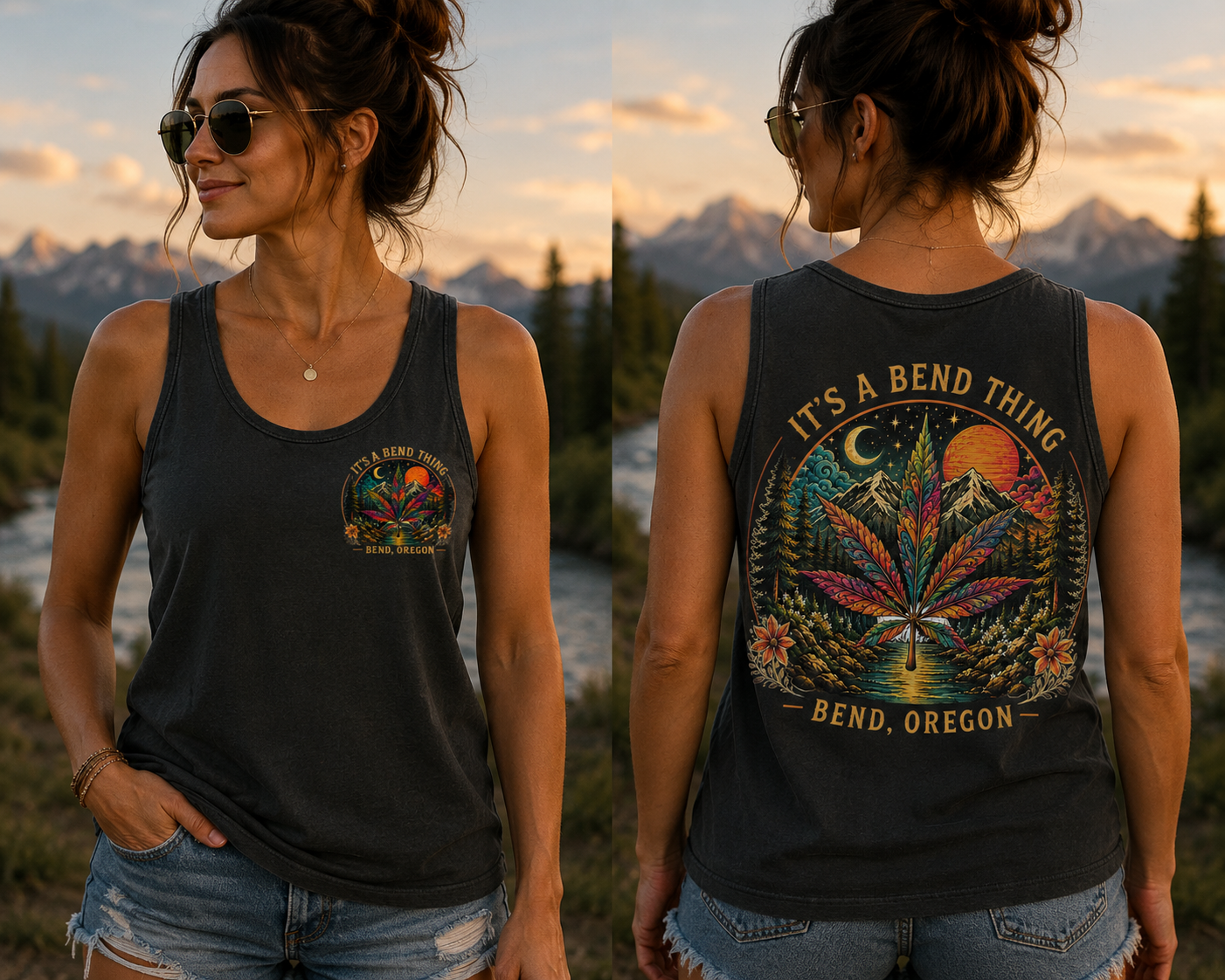 It's A Bend Thing — Oregon Leaf Tank Top