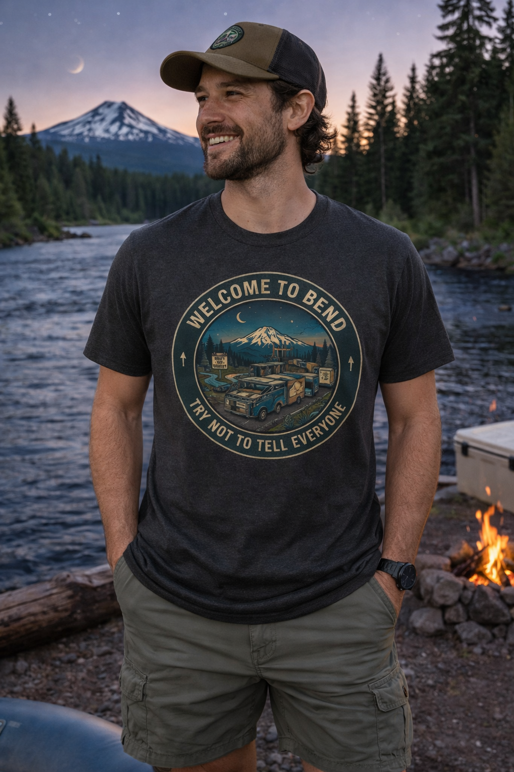 Bend Mountain Sunset Tee
