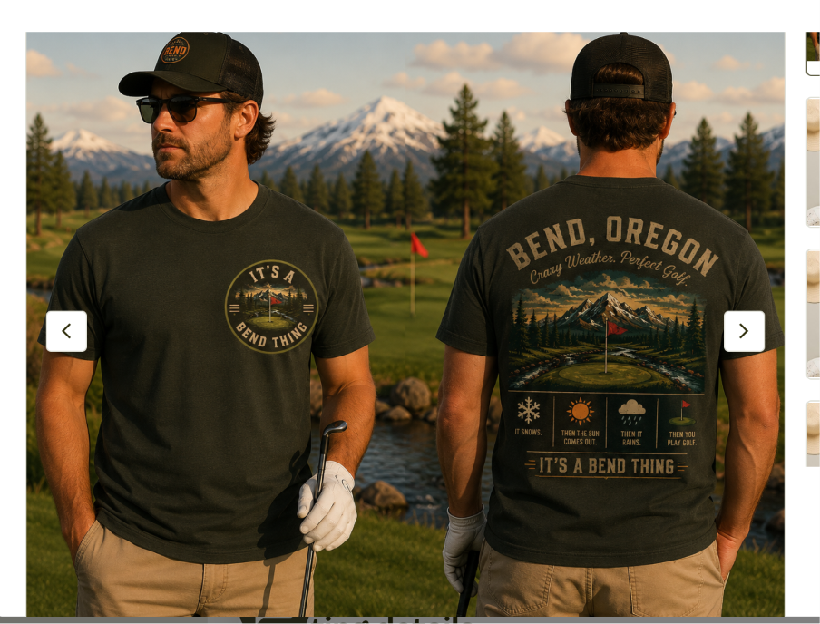 Bend, Oregon — Crazy Weather, Perfect Golf T-Shirt