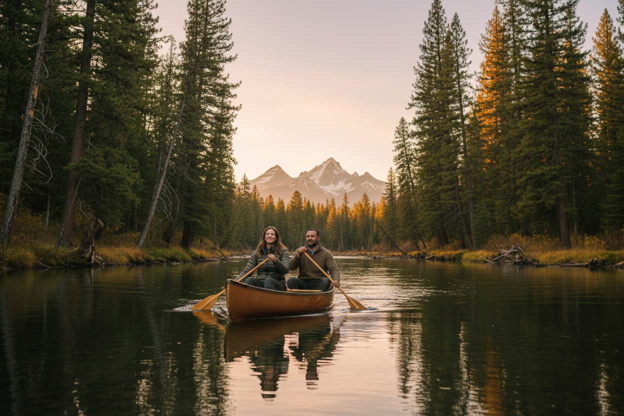 Pacific NW Canoe Scene